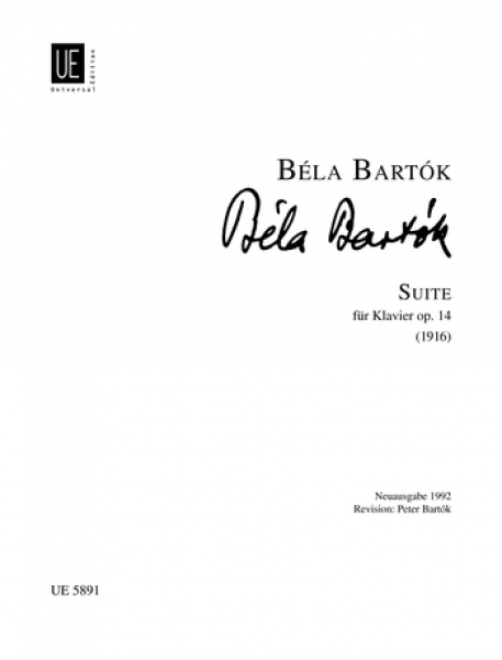 Bartok 巴托克：钢琴组曲 op.14  UE 5891