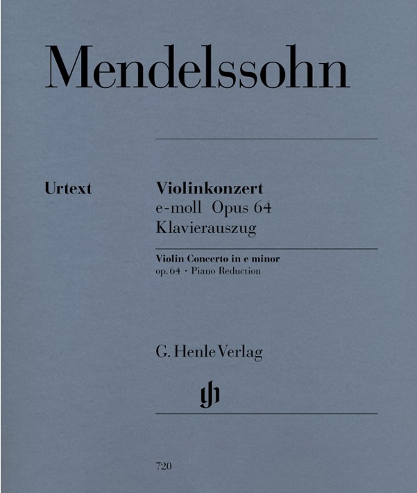 【原版乐谱】 Mendelssohn  门德尔松 e小调小提琴协奏曲 op. 64  HN 720