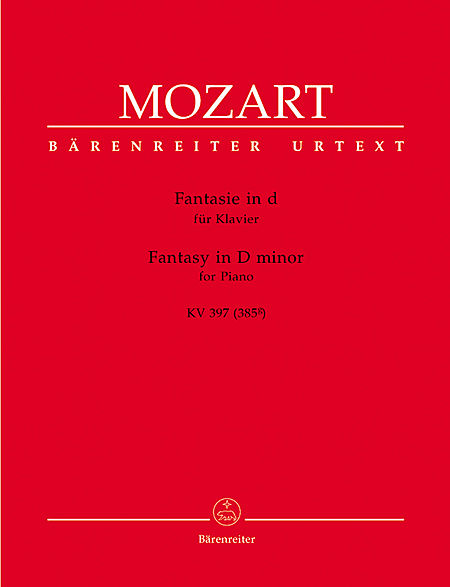 【原版乐谱】Mozart 莫扎特D小调幻想曲K.397  BA 5764