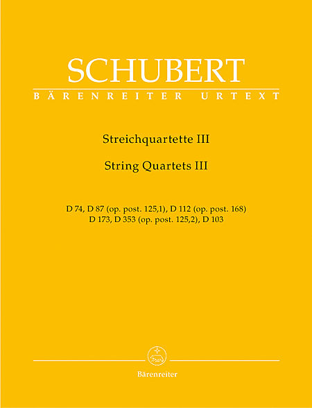 【原版】Franz Schubert 舒伯特 弦乐四重奏（三）BA 5636