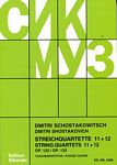 【原版】Shostakovich 肖斯塔科维奇 弦乐四重奏 11-12 SIK2268
