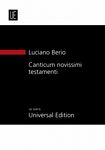 【原版】Berio Luciano 贝里奥 经文歌（总谱）UE34819