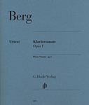 【原版乐谱】Alban Berg 贝尔格 钢琴奏鸣曲 op. 1  HN 819