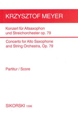 Meyer, Krzysztof 麦尔 协奏曲--为中音萨克斯和乐队而作（总谱）SIK1596