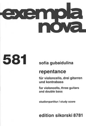 Gubaidulina 古芭伊杜里娜 忏悔--为大提琴、吉他三部低音提琴而作（总谱）SIK8781