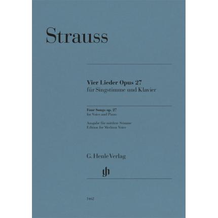RICHARD STRAUSS 理查•施特劳斯 艺术歌曲四首 op. 27 中音 HN 1462