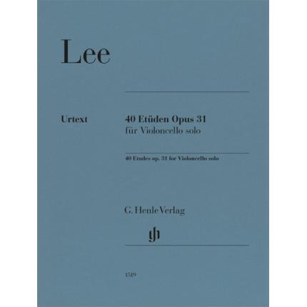 预售  Lee, Sebastian 塞巴斯蒂安·李 40首大提琴旋律与进阶练习曲 op. 31 HN 1519 