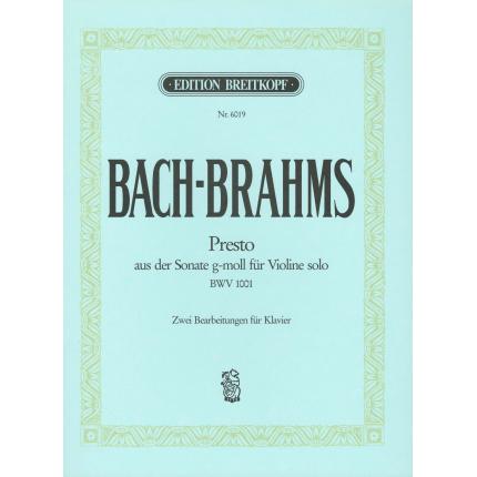 勃拉姆斯 改编根据巴赫g小调小提琴奏鸣曲极板乐段所作的钢琴 EB 6019
