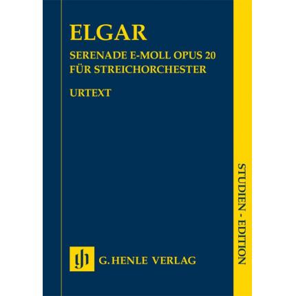 ELGAR 埃尔加 e小调小夜曲--为弦乐队而作op. 20 总谱 HN 7004
