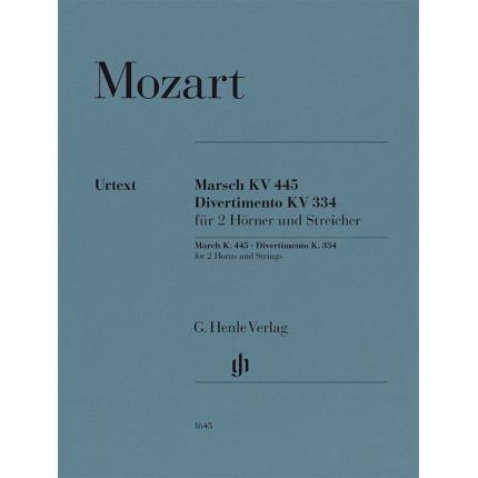 莫扎特 D大调进行曲与嬉游曲 K. 445、K. 334（为两支F调圆号、两把小提琴、中提琴和低音而作）HN 1645