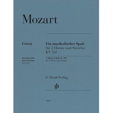 MOZART 莫扎特 音乐的玩笑K522（室内管弦乐版）弦乐声部套装分谱 HN 3432
